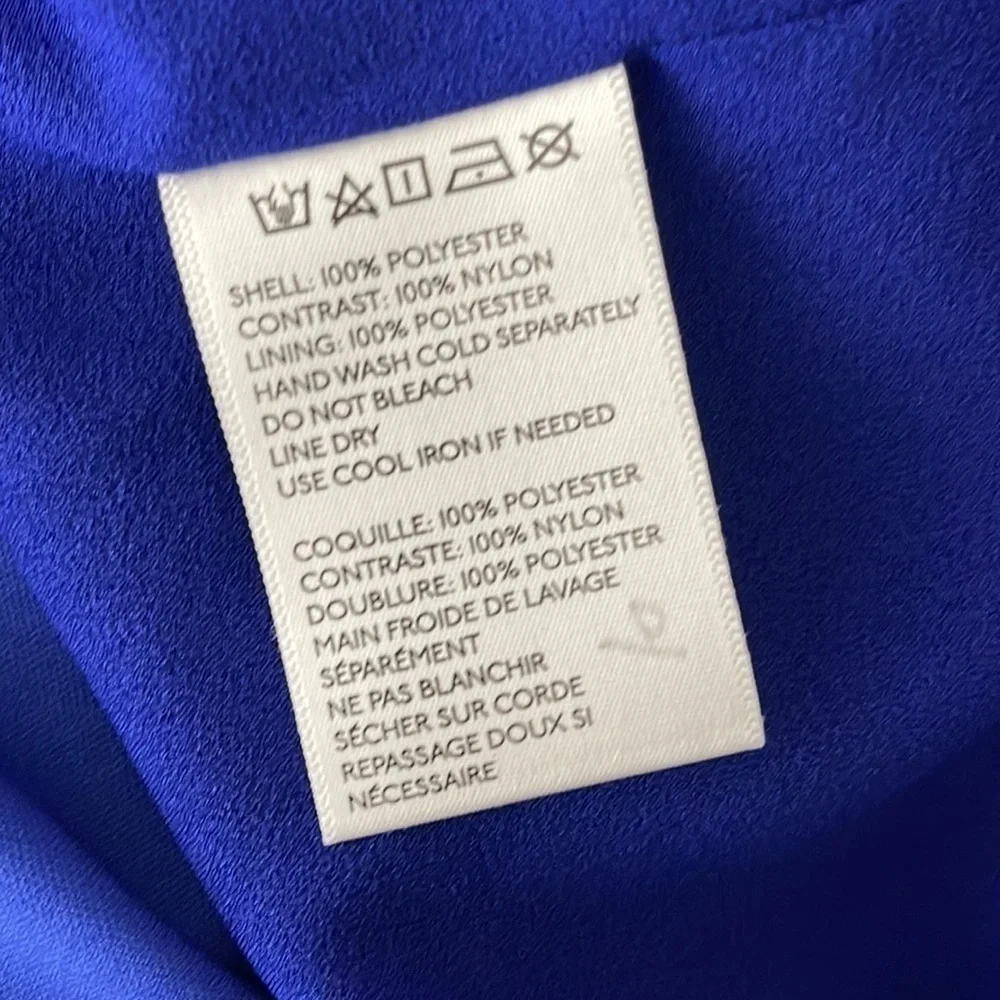 URBAN OUTFITTERS DAZZLING Blue Dress scalloped trim Size medium - Picture 4 of 5